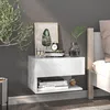 Image de vidaXL Table de chevet murale Blanc 810953