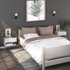 Image de vidaXL Tables de chevet murales 2 pcs Blanc 810954