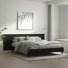 Image de vidaXL Tête de lit murale Noir 240x15x80 cm Bois dingénierie 811053