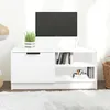 Image de vidaXL Meuble TV Blanc 80x35x365 cm Bois dingénierie 811466