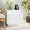Image de vidaXL Table basse Blanc brillant 51x50x45 cm Bois dingénierie 811805
