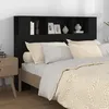 Image de vidaXL Armoire de Tête de Lit Murale Meuble de Chambre à Coucher Tête de Lit avec Rangement Accessoire de Lit Intérieur Noir 811926
