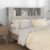 Image de vidaXL Armoire de Tête de Lit Murale Meuble de Chambre à Coucher Tête de Lit avec Rangement Accessoire de Lit Intérieur Gris 811929