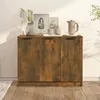 Image de Buffet - Chêne Fumé - 905x30x70 cm - 3 Portes - Bois dIngénierie - Style Contemporain