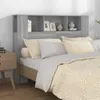 Image de vidaXL Armoire de tête de lit Sonoma gris 140x185x1045 cm 817271