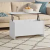 Image de vidaXL Table basse Blanc 102x555x525 cm Bois dingénierie 809665