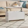 Image de vidaXL Table basse Blanc brillant 102x555x525 cm Bois dingénierie 809671