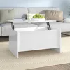 Image de vidaXL Table basse Blanc brillant 80x555x415 cm Bois dingénierie 809680