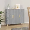 Image de Buffet - SONOMA - Buffet bas - Bois dingénierie - 3 portes - Gris sonoma - 90x34x80 cm