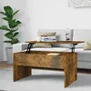 Image de vidaXL Table basse Chêne fumé 80x505x415 cm Bois dingénierie 819287