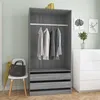 Image de 815346 vidaXL Garde-robe Sonoma gris 100x50x200 cm Bois dingénierie