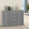 Image de 815370 vidaXL Buffet Sonoma gris 88x30x65 cm Bois dingénierie