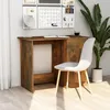 Image de 815420 vidaXL Bureau Chêne fumé 100x50x76 cm Bois dingénierie