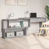 Image de vidaXL Bureau dangle Sonoma gris 200x50x76 cm Bois dingénierie 815424