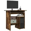 Image de 815477 vidaXL Bureau Chêne fumé 80x45x74 cm Bois dingénierie