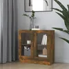 Image de vidaXL Armoire à vitrine Chêne fumé 825x305x80 cm Bois dingénierie 815615