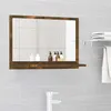 Image de 815636 vidaXL Miroir de bain Chêne fumé 60x105x37 cm Bois dingénierie