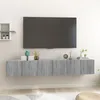 Image de vidaXL Meubles TV suspendus Sonoma gris 3 pcs Bois dingénierie 815872