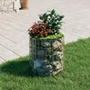 Image de vidaXL Poteau à Gabion Circulaire Panier de Gabion Jardinière de Jardin Bac Plantes Terrasse dExtérieur Acier Galvanisé 152015