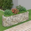 Image de vidaXL Lit Surélevé à Gabion Parterre de Fleurs Support de Plante Jardinière Pot de Fleurs Jardin Terrasse Extérieur Fer 152025