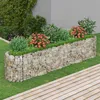 Image de vidaXL Lit Surélevé à Gabion Parterre de Fleurs Support de Plante Jardinière Pot de Fleurs Jardin Terrasse Extérieur Fer 152026