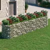 Image de vidaXL Lit Surélevé à Gabion Parterre de Fleurs Support de Plante Jardinière Pot de Fleurs Jardin Terrasse Extérieur Fer 152048