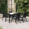 Image de vidaXL Ensemble de Salle à Manger de Jardin 5 pcs Mobilier à Dîner dExtérieur Table et Chaises de Repas de Patio Meubles de 3095980