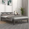 Image de vidaXL Cadre de lit sans matelas gris bois massif 150x200 cm 814761