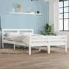 Image de vidaXL Cadre de lit Blanc Bois massif 140x200 cm 814820