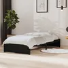 Image de vidaXL Cadre de lit sans matelas noir bois massif 90x190 cm 814918