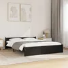 Image de vidaXL Cadre de lit Noir Bois massif 140x190 cm 815028