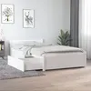 Image de vidaXL Cadre de lit avec tiroirs Blanc 90x190 cm Simple 3103479