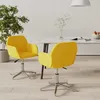 Image de vidaXL Chaises pivotantes de salle à manger 2 pcs Jaune moutarde Tissu3103039