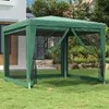 Image de 319228 vidaXL Tente de fête avec 4 parois latérales en maille Vert 3x3 m PEHD