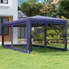 Image de 319237 vidaXL Tente de fête avec 6 parois latérales en maille Bleu 3x6 m PEHD