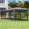 Image de 319244 vidaXL Tente de fête avec 8 parois latérales en maille Anthracite 3x9m