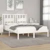 Image de vidaXL Cadre de lit sans matelas blanc bois massif 140x190 cm 3103914