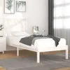 Image de vidaXL Cadre de lit sans matelas blanc bois massif 90x200 cm 3103919