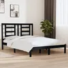 Image de vidaXL Cadre de lit sans matelas noir 140x190 cm bois de pin massif 3104332