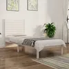 Image de vidaXL Cadre de lit Blanc Bois massif 90x190 cm Simple 3104574