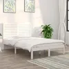 Image de vidaXL Cadre de lit sans matelas blanc 140x190 cm bois massif 3104589