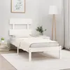 Image de vidaXL Cadre de lit Blanc Bois massif 90x190 cm Simple 3104639