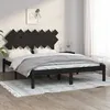 Image de vidaXL Cadre de lit Noir 140x190 cm Bois massif 3104852