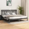 Image de vidaXL Cadre de lit Gris Bois massif 200x200 cm 3105272