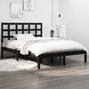 Image de vidaXL Cadre de lit Noir Bois massif 140x190 cm 3105454