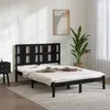 Image de vidaXL Cadre de lit sans matelas noir 140x190 cm bois de pin massif 3105584