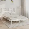 Image de vidaXL Cadre de lit sans matelas blanc bois massif 120x200 cm 3105946