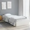 Image de vidaXL Cadre de lit Blanc Bois massif 75x190 cm Petit simple 820063
