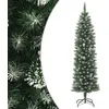 Image de vidaXL Sapin de Noël artificiel mince avec support 210 cm PVC345167
