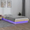 Image de vidaXL Cadre de lit à LED sans matelas 100x200 cm bois massif 819962